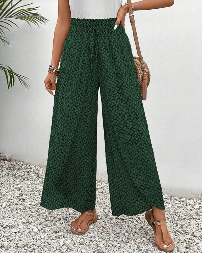 Alpenfeld | Lisette Hose mit weitem Bein und geometrischem Druck