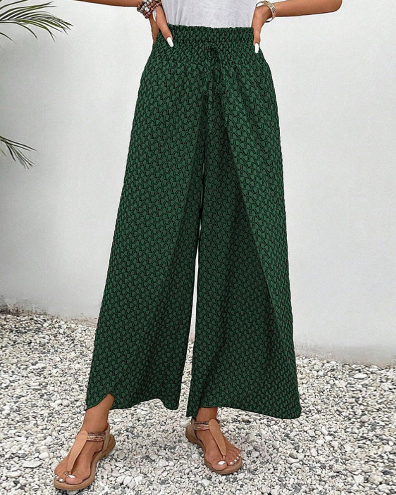 Alpenfeld | Lisette Hose mit weitem Bein und geometrischem Druck