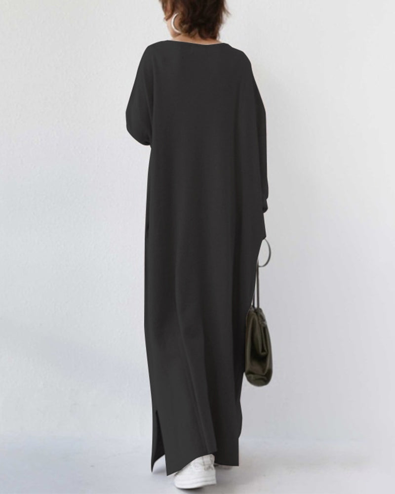 Alpenfeld | Elegantes Kleid mit langen Ärmeln und V-Ausschnitt