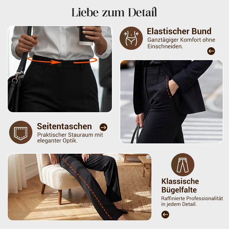 Alpenfeld | Damen Anzughose mit hoher Taille (1 kaufen, 1 GRATIS dazu)