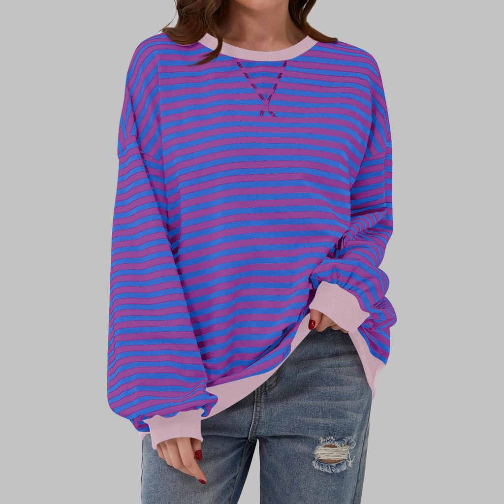 Sommerfeld | Gestreiftes Langarm-Sweatshirt mit Rundhalsausschnitt