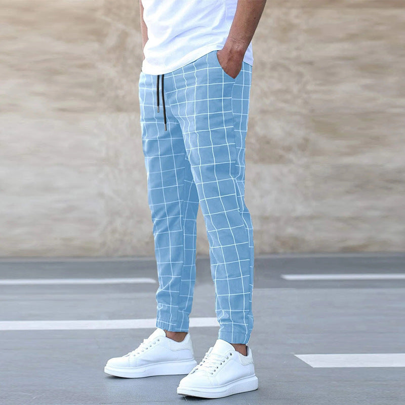 Alpenfeld | Herren Jogginghose kariert – Gerade geschnitten, Casual Streetwear, Frühling Freizeit