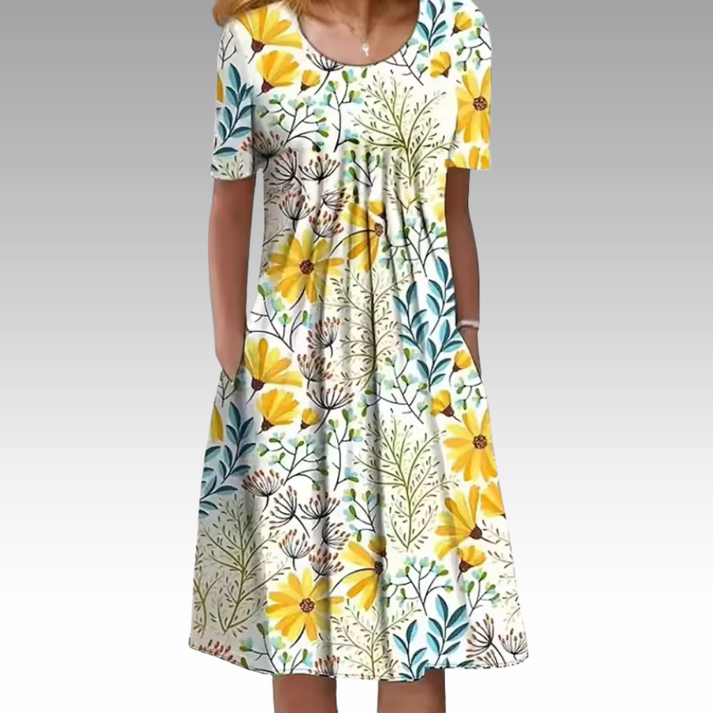 Ziva™ – Elegantes Kleid mit Blumenmuster und Bauchabdeckung