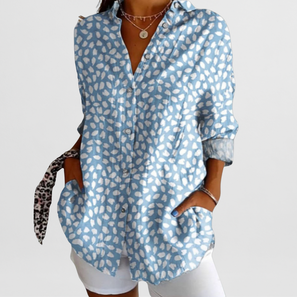 Hilda | Elegante Vintage-Bluse mit Blumenmuster