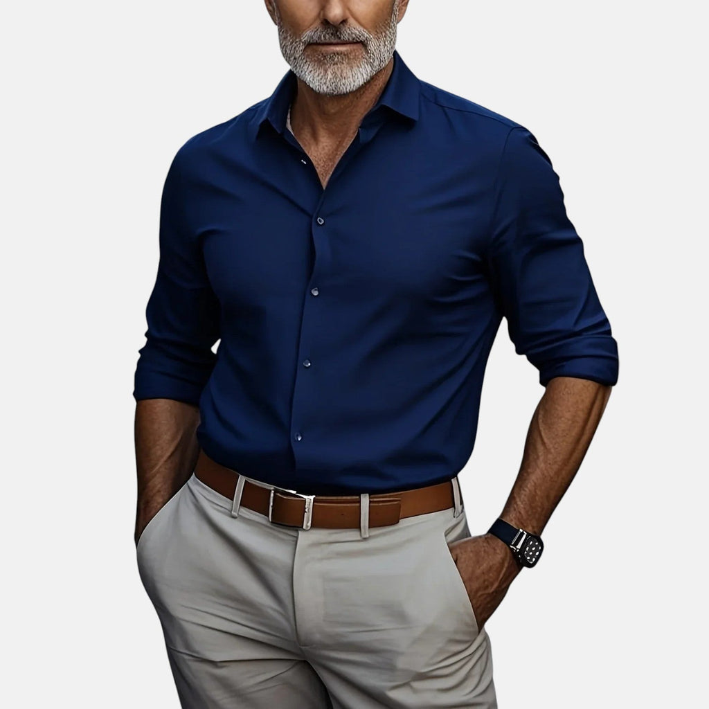 Alpenfeld | Herren Slim Fit Business Hemd mit Knitterfrei