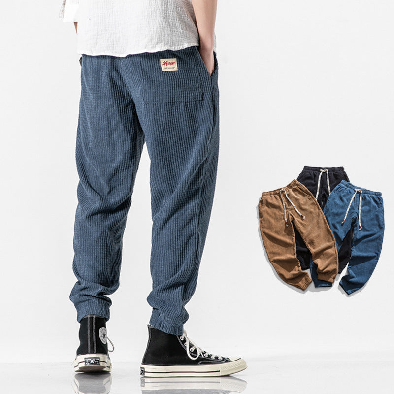 Alpenfeld | Herren Cordhose Jogger – Lockerer Schnitt, Kordelzugbund