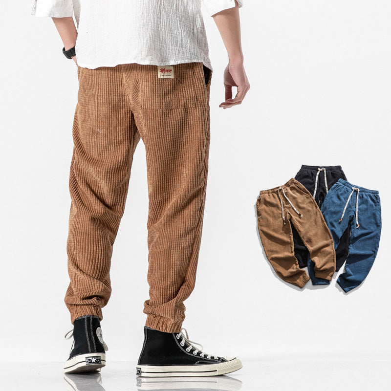 Alpenfeld | Herren Cordhose Jogger – Lockerer Schnitt, Kordelzugbund