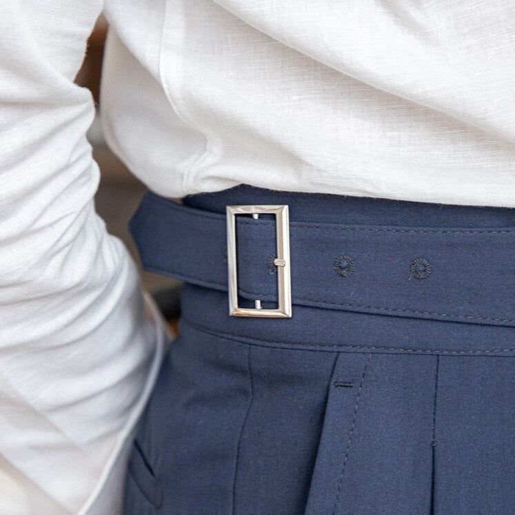 Alpenfeld | Ellis - Klassische Hose Mit Hoher Taille Und Schnallenverschluss Für Herren