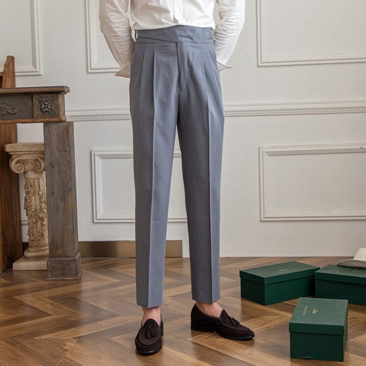 Alpenfeld | Ellis - Klassische Hose Mit Hoher Taille Und Schnallenverschluss Für Herren