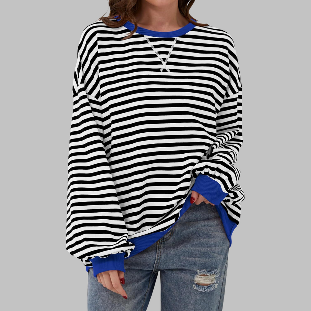 Sommerfeld | Gestreiftes Langarm-Sweatshirt mit Rundhalsausschnitt