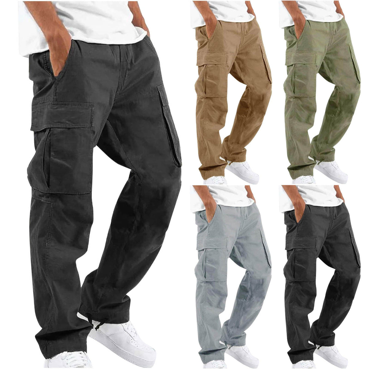 Alpenfeld | Herren Cargo-Hose mit weitem Schnitt – Freizeit & Utility-Hose