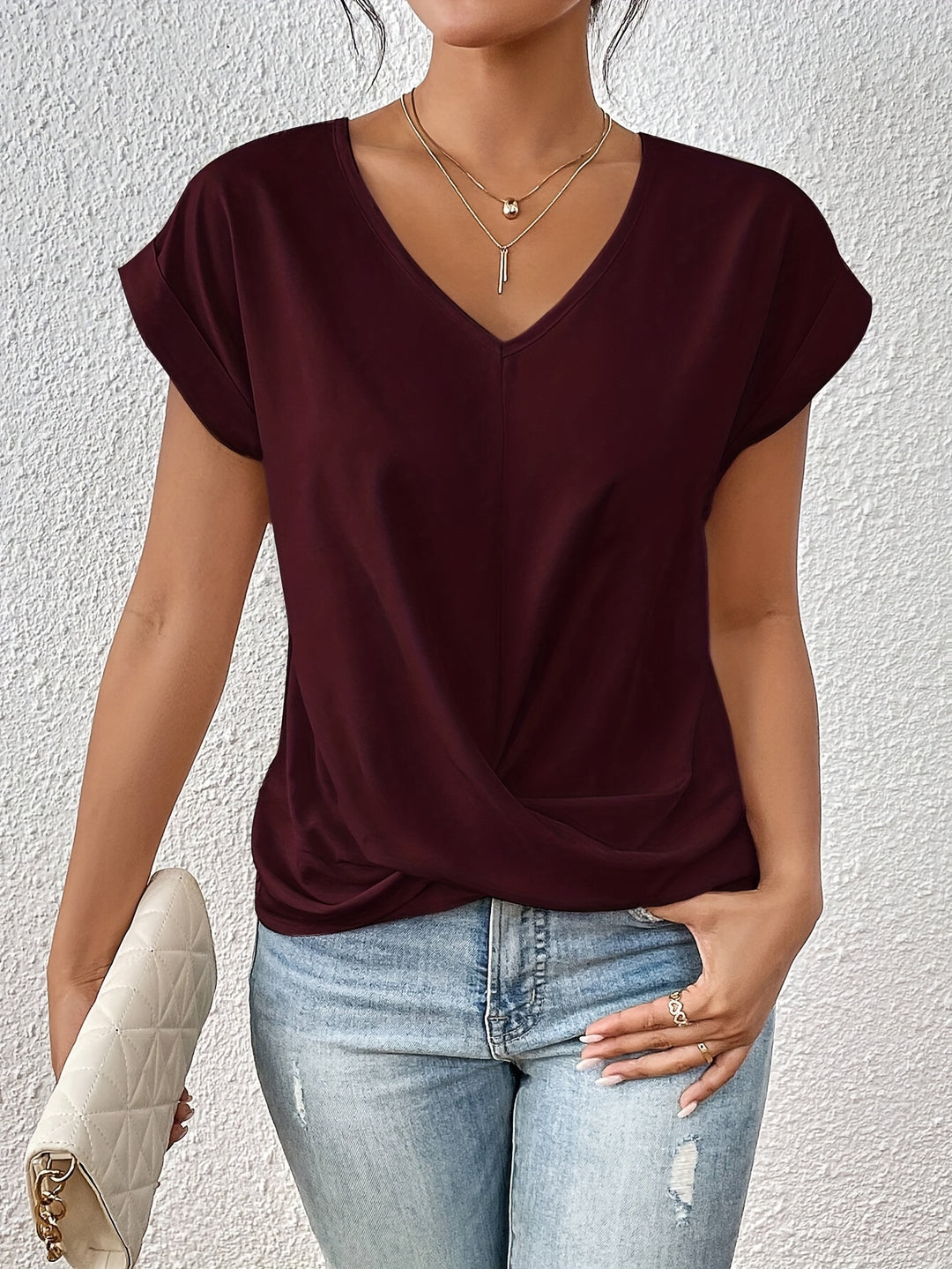 Tionna | Gemütliches V-Ausschnitt Shirt