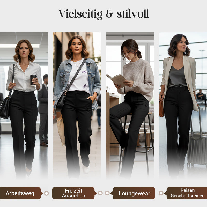Alpenfeld | Damen Anzughose mit hoher Taille (1 kaufen, 1 GRATIS dazu)
