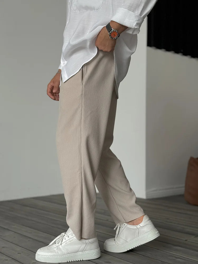 Alpenfeld | Herren Relax Fit Plissee Hose – Eleganter und Bequemer Alltags- und Business-Look