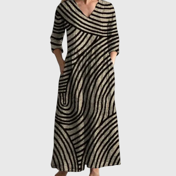 Alpenfeld | Elegantes fliessendes Midikleid