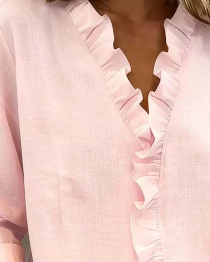 Beatrice | Edle V-Ausschnitt Bluse