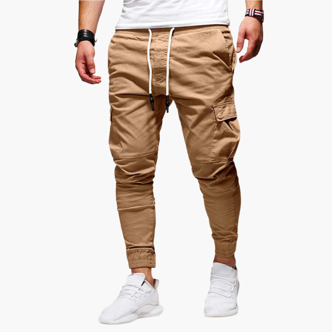 Alpenfeld | Herren Cargo Jogginghose – Moderne Streetwear Freizeithose mit Taschen und Elastikbund, Outdoor & Alltag