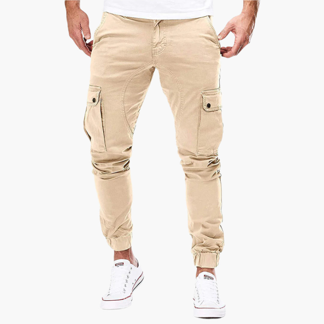 Alpenfeld | Herren Cargo Jogginghose – Moderne Streetwear Freizeithose mit Taschen und Elastikbund, Outdoor & Alltag