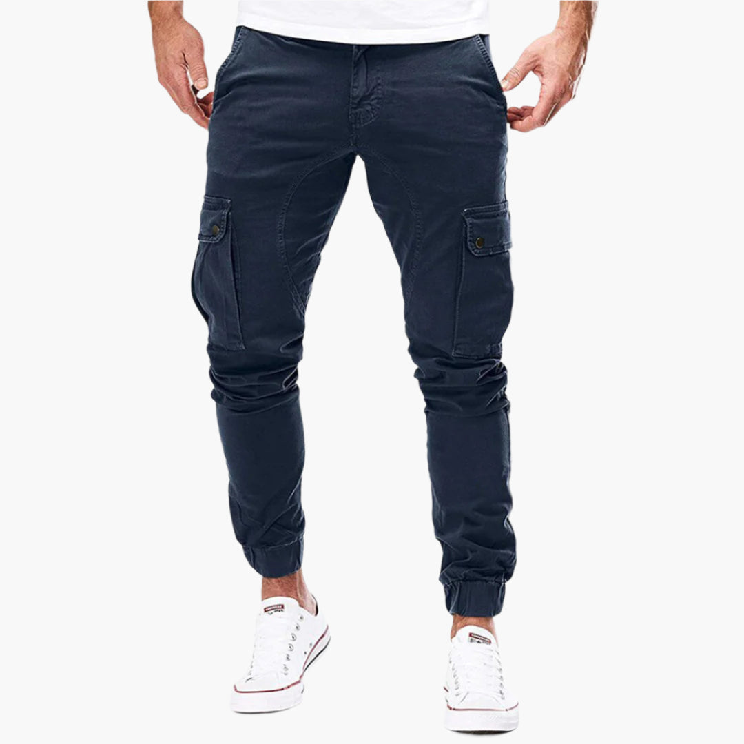 Alpenfeld | Herren Cargo Jogginghose – Moderne Streetwear Freizeithose mit Taschen und Elastikbund, Outdoor & Alltag