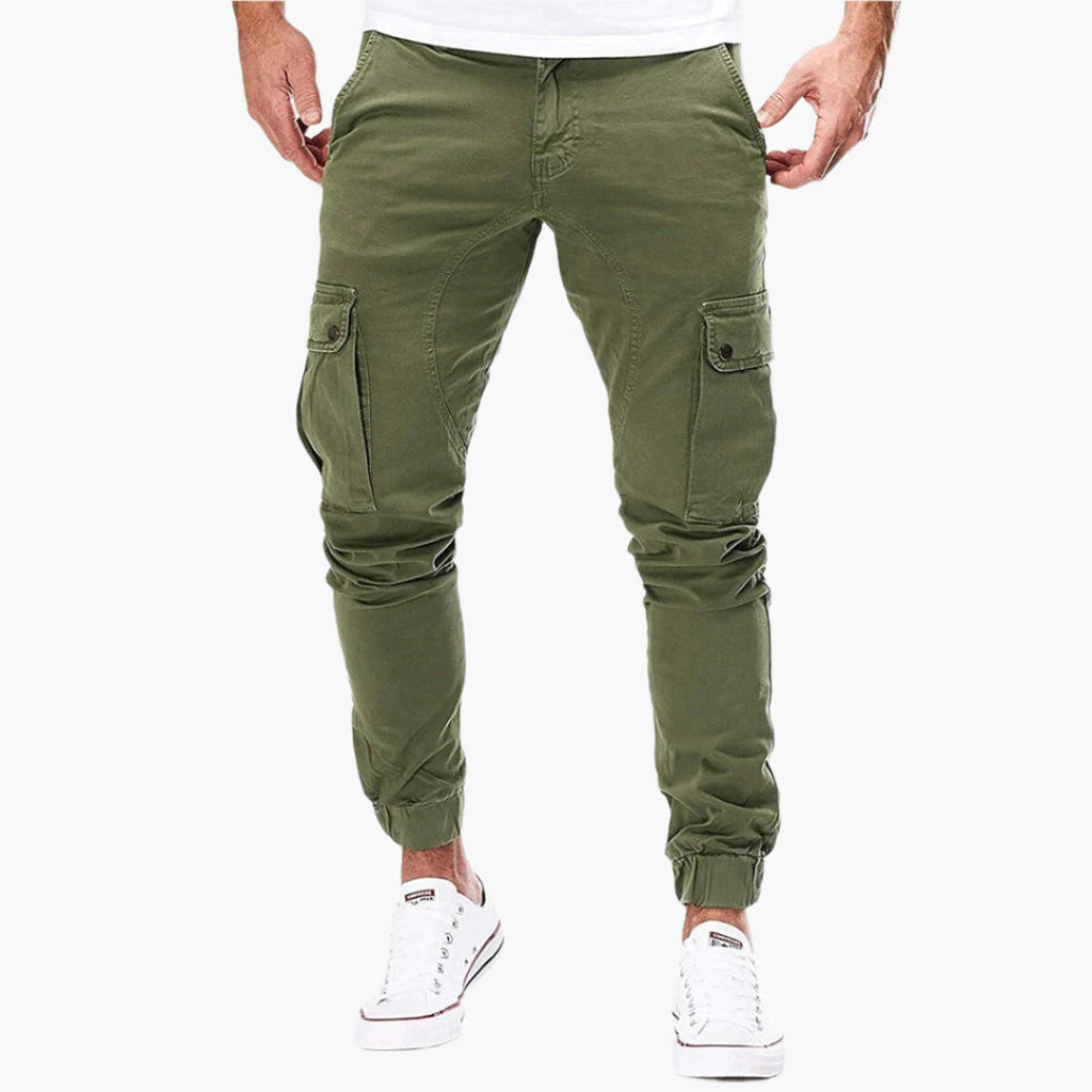 Alpenfeld | Herren Cargo Jogginghose – Moderne Streetwear Freizeithose mit Taschen und Elastikbund, Outdoor & Alltag