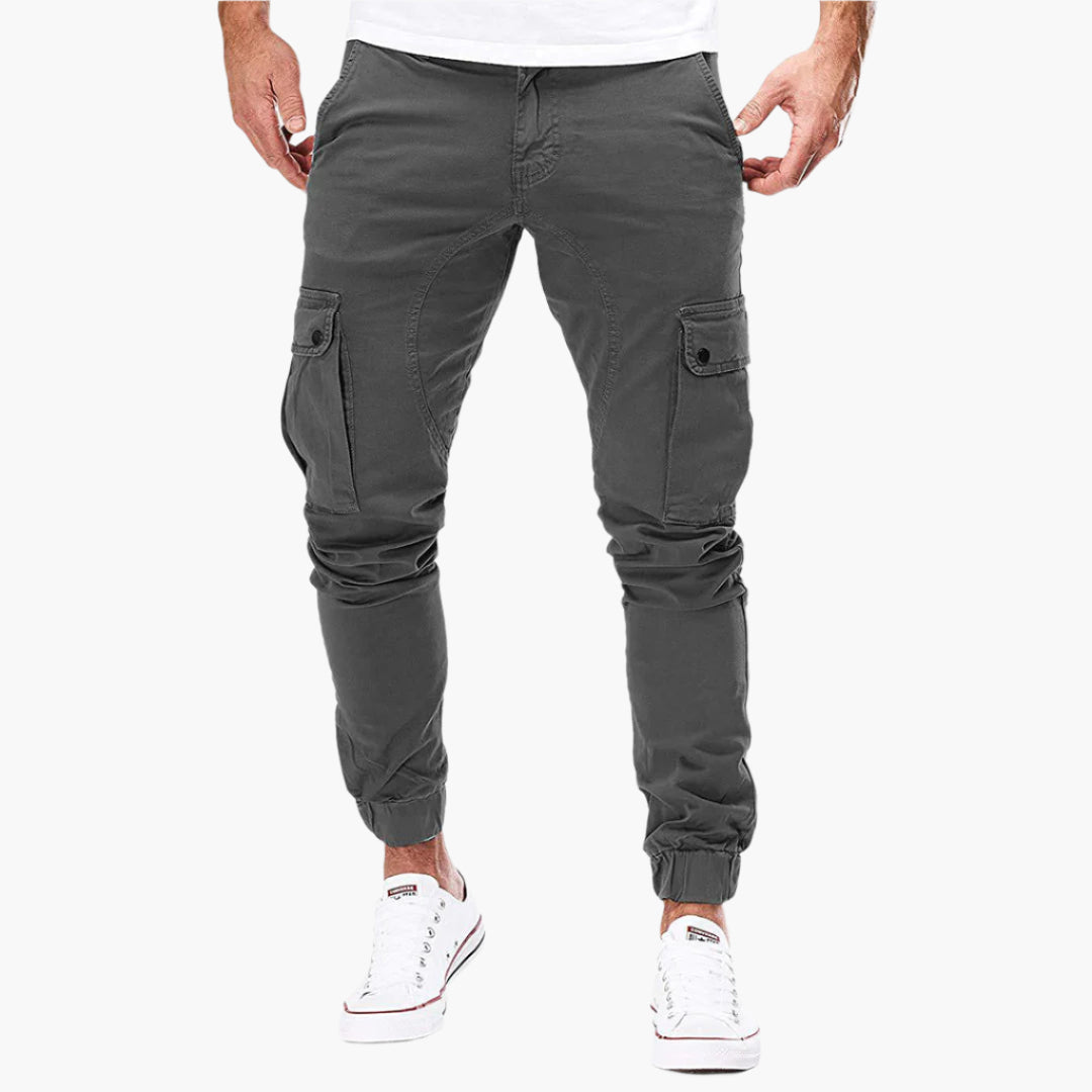 Alpenfeld | Herren Cargo Jogginghose – Moderne Streetwear Freizeithose mit Taschen und Elastikbund, Outdoor & Alltag