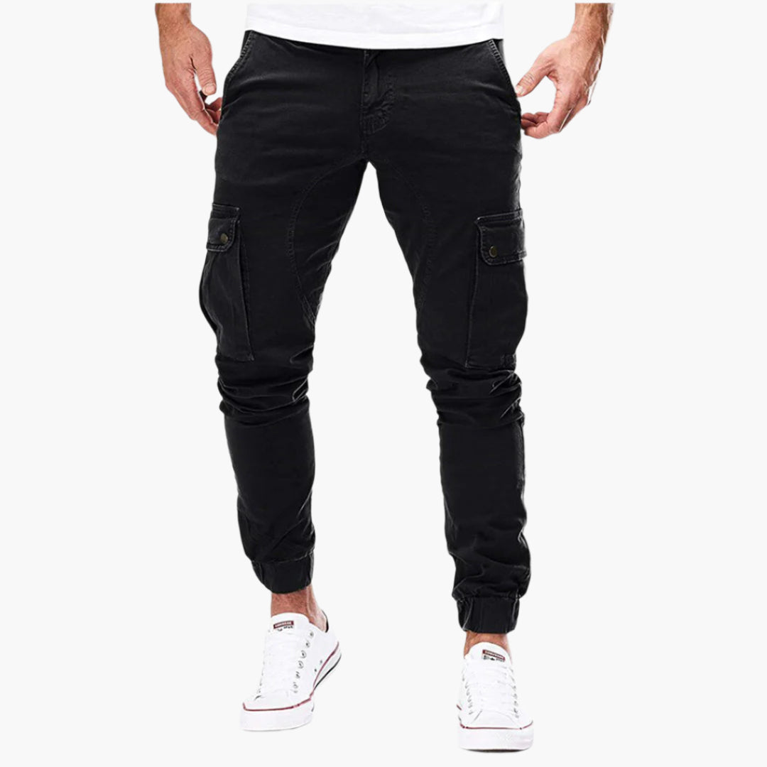 Alpenfeld | Herren Cargo Jogginghose – Moderne Streetwear Freizeithose mit Taschen und Elastikbund, Outdoor & Alltag