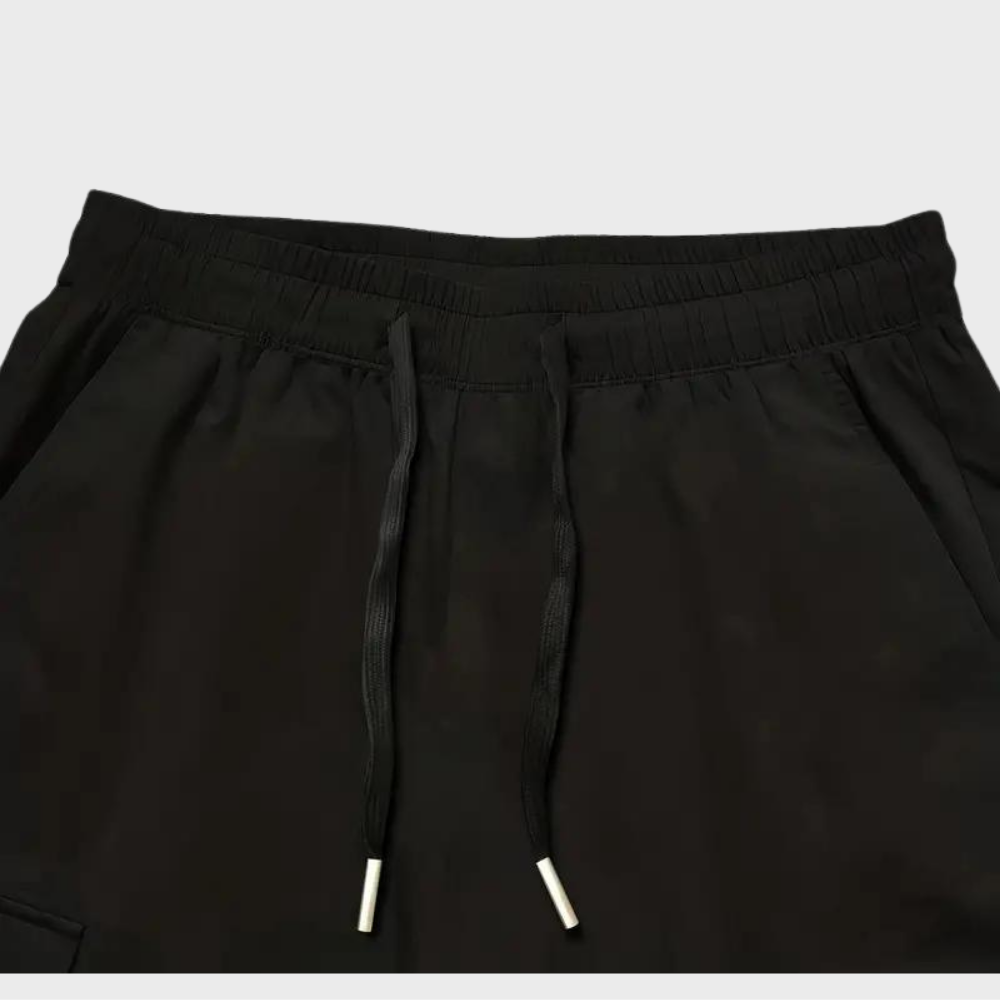 Alpenfeld | Herren Cargo Jogginghose – Lila Streetwear-Hose mit Reißverschlusstaschen & Bündchen