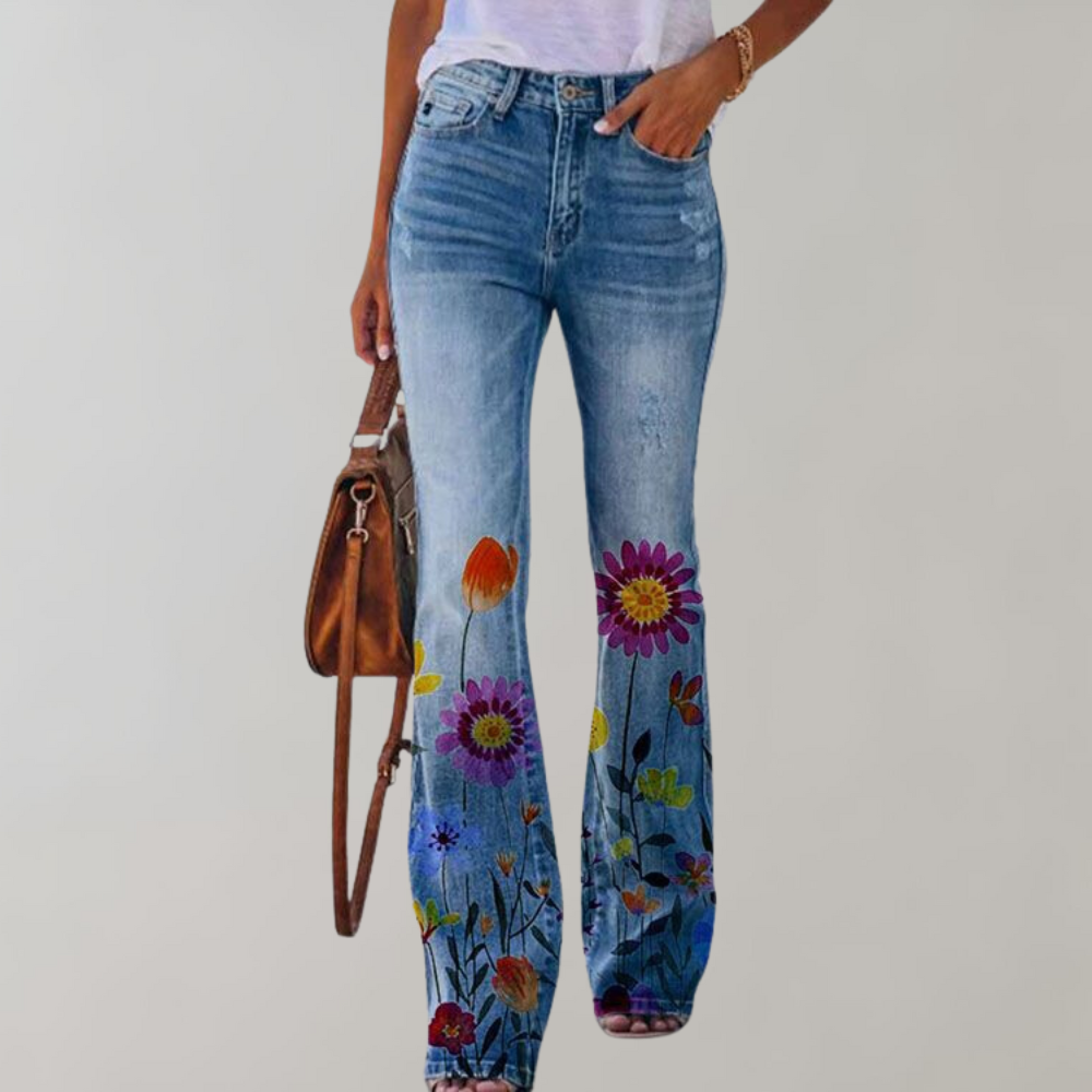 Alpenfeld | Jeans mit hoher Taille und Schlag