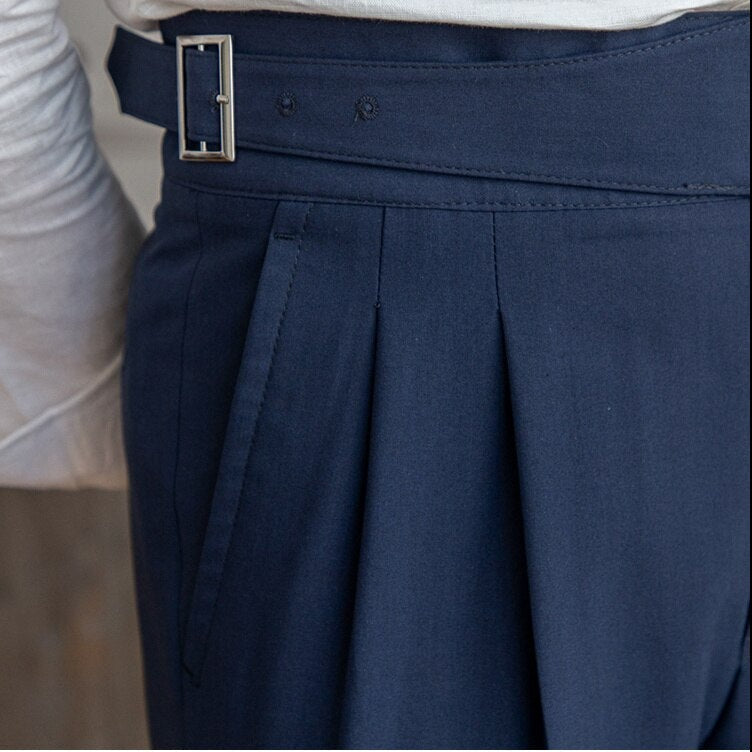 Alpenfeld | Ellis - Klassische Hose Mit Hoher Taille Und Schnallenverschluss Für Herren