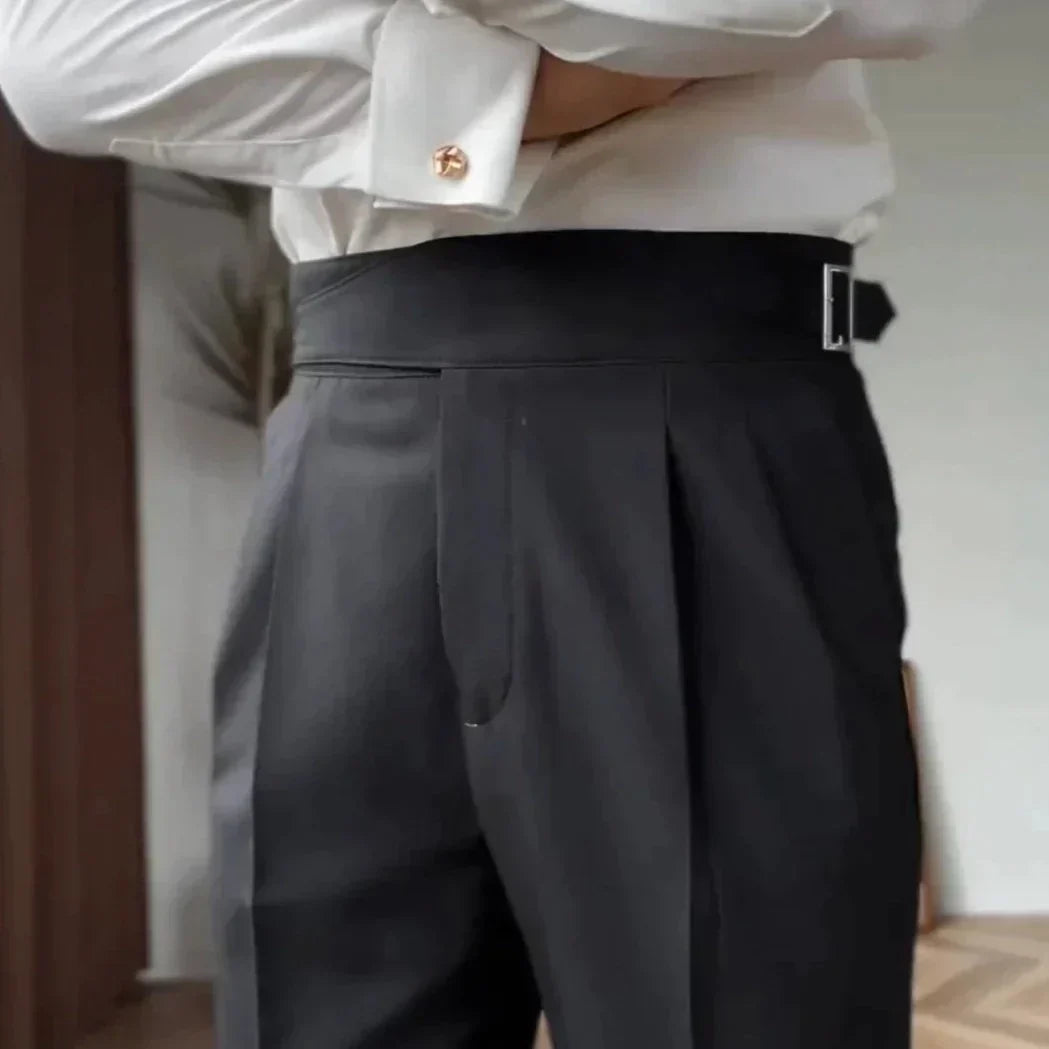Alpenfeld | Ellis - Klassische Hose Mit Hoher Taille Und Schnallenverschluss Für Herren