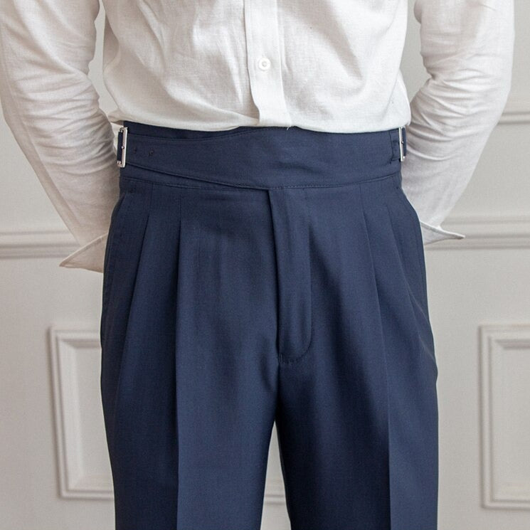 Alpenfeld | Ellis - Klassische Hose Mit Hoher Taille Und Schnallenverschluss Für Herren