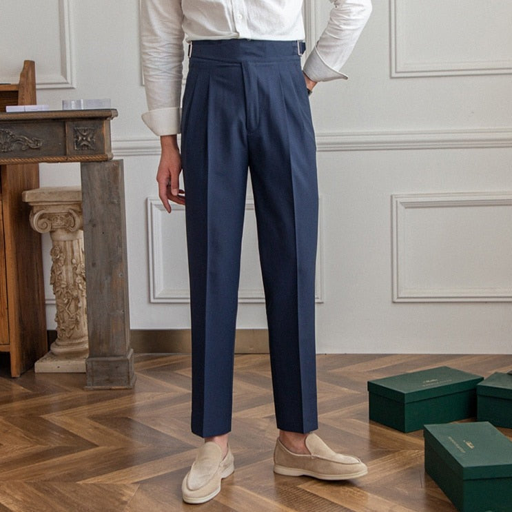 Alpenfeld | Ellis - Klassische Hose Mit Hoher Taille Und Schnallenverschluss Für Herren