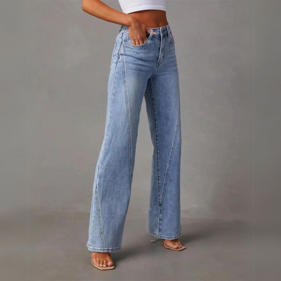 Alpenfeld | WEITE JEANS MIT HOHER TAILLE