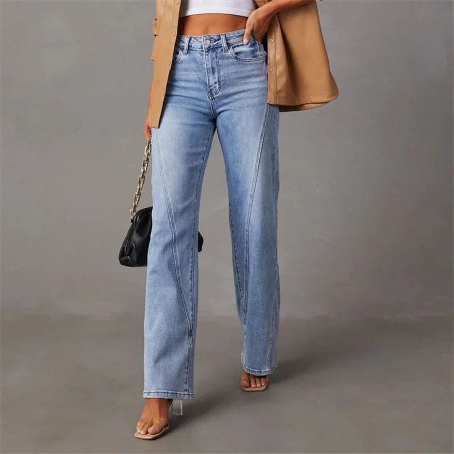Alpenfeld | WEITE JEANS MIT HOHER TAILLE