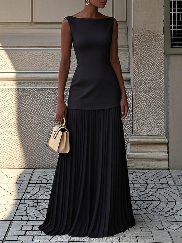 Sommerfeld | Plissiertes Maxikleid