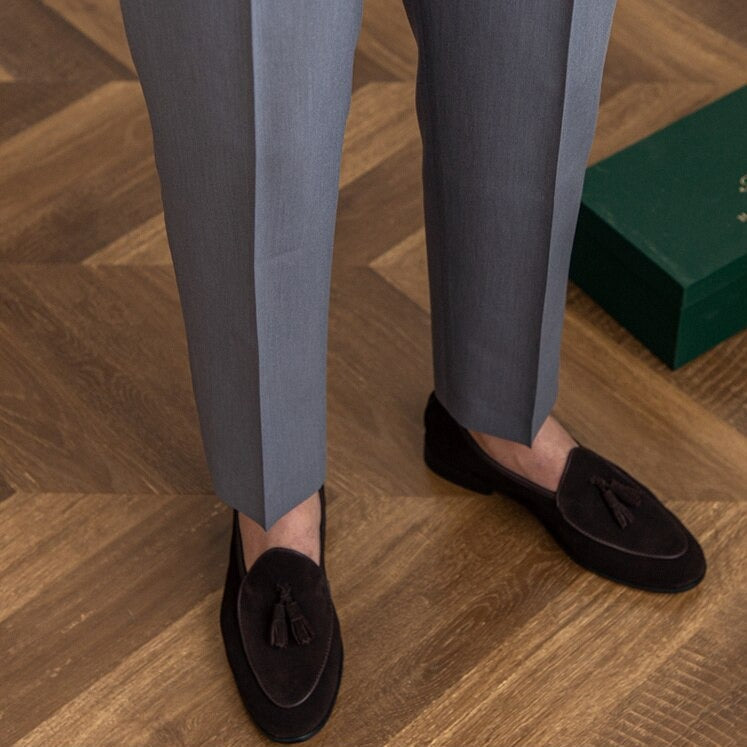 Alpenfeld | Ellis - Klassische Hose Mit Hoher Taille Und Schnallenverschluss Für Herren