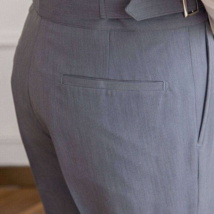 Alpenfeld | Ellis - Klassische Hose Mit Hoher Taille Und Schnallenverschluss Für Herren
