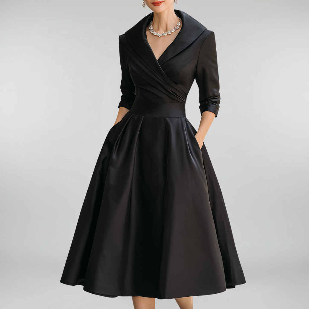 Lea™ - Elegantes Midikleid mit Dezentem Glanz