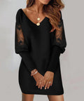 Alory™ - Elegantes Spitzenkleid mit V-Ausschnitt