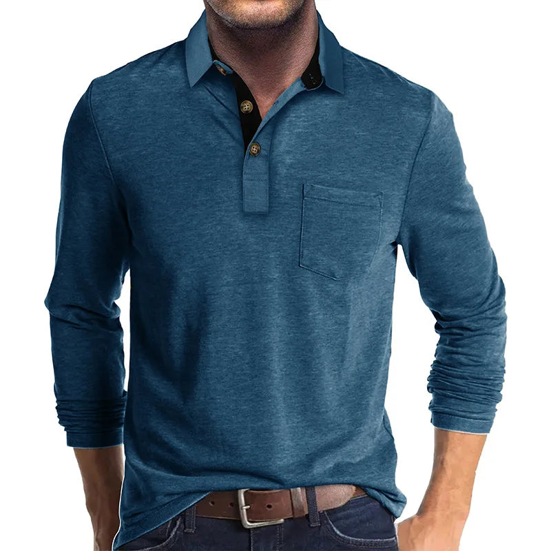 Alpenfeld | Herren Langarmshirt in Unifarbe