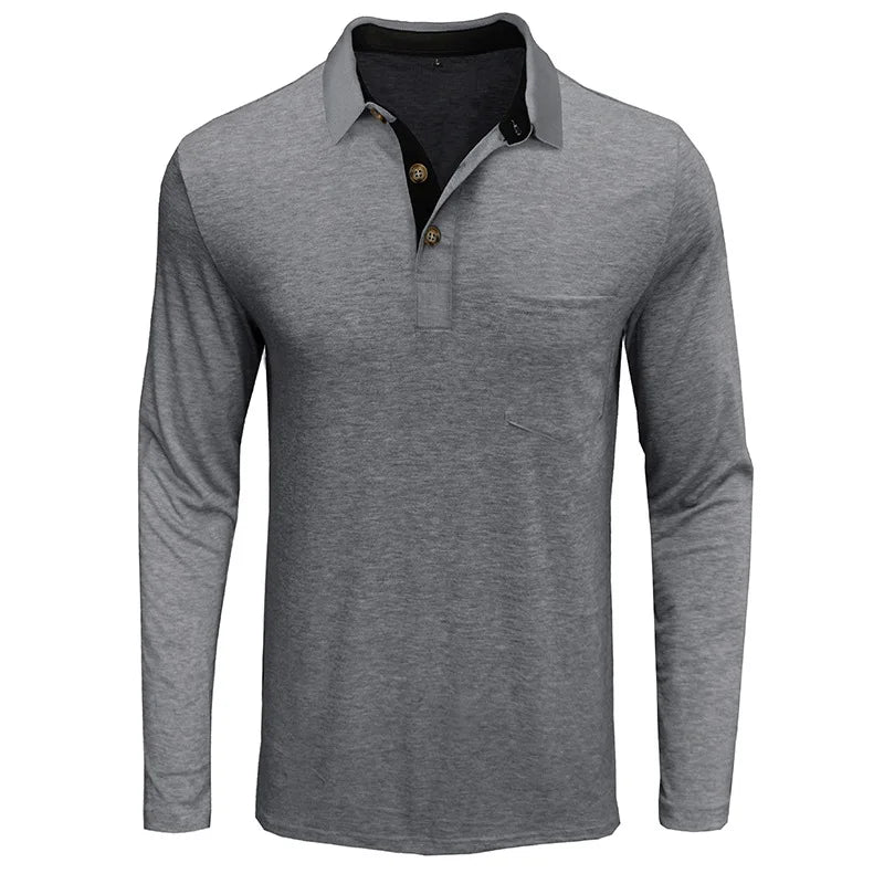 Alpenfeld | Herren Langarmshirt in Unifarbe
