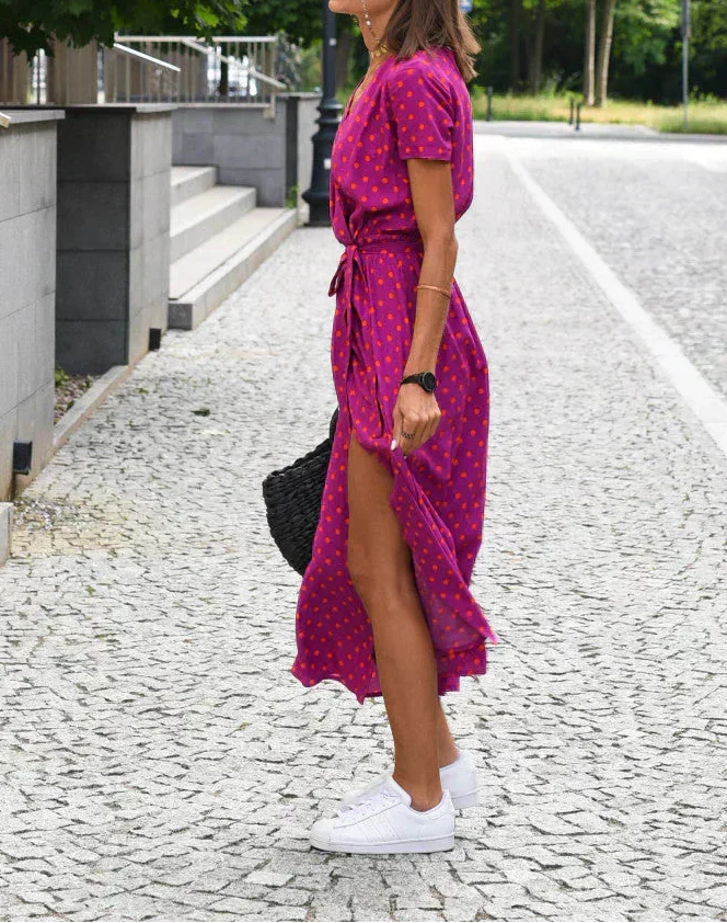 Jorlyn™ - Elegantes Kleid mit V-Ausschnitt und figurbetonter Passform