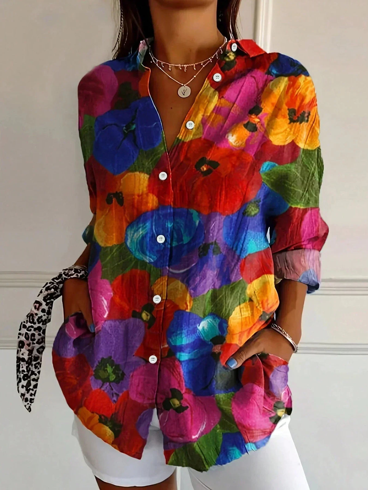 Ashtrid | Bunte Musterbluse