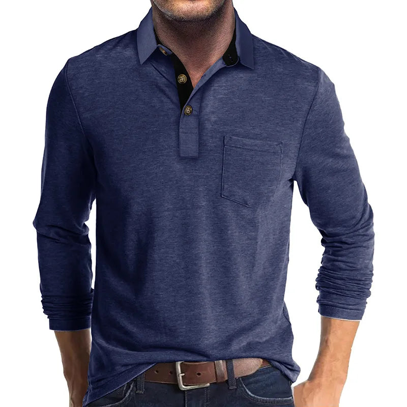 Alpenfeld | Herren Langarmshirt in Unifarbe