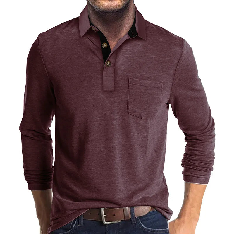 Alpenfeld | Herren Langarmshirt in Unifarbe