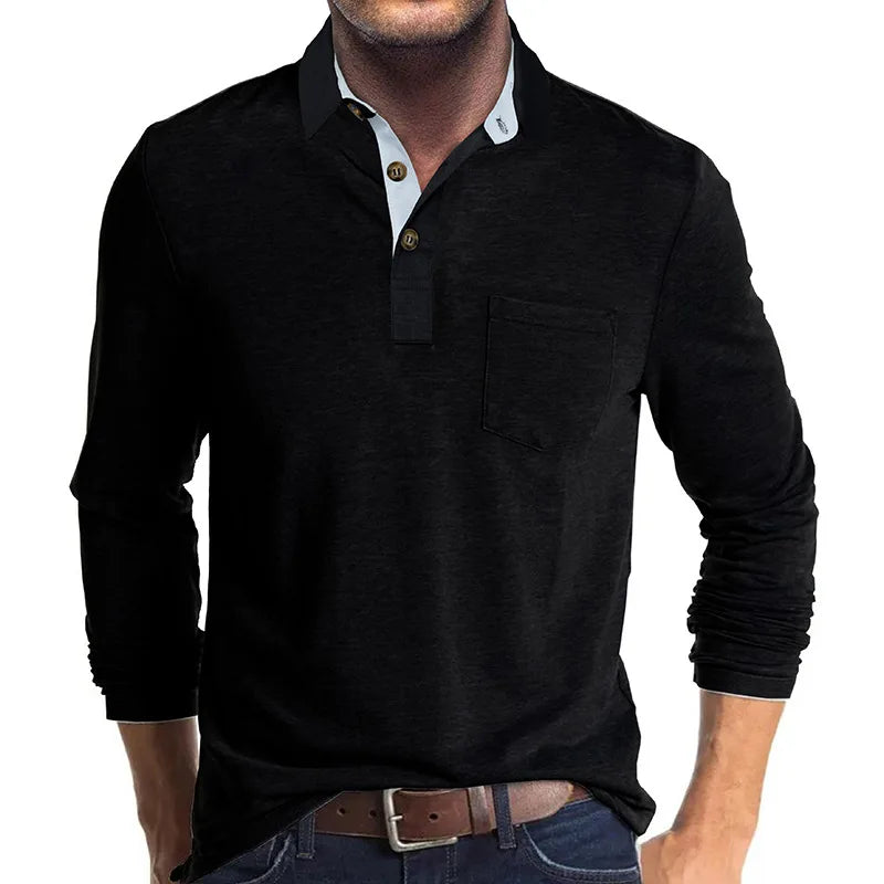 Alpenfeld | Herren Langarmshirt in Unifarbe