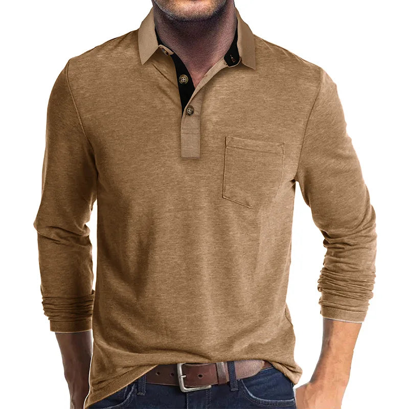 Alpenfeld | Herren Langarmshirt in Unifarbe