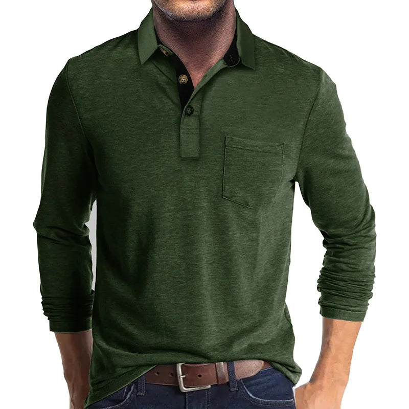 Alpenfeld | Herren Langarmshirt in Unifarbe