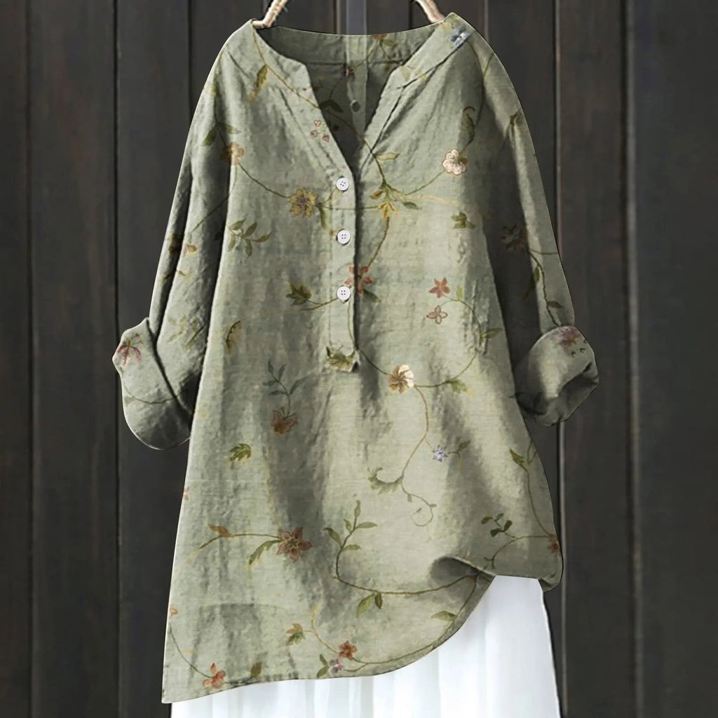Mabel | Blumige französische Vintage-Bluse