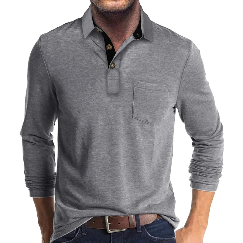 Alpenfeld | Herren Langarmshirt in Unifarbe